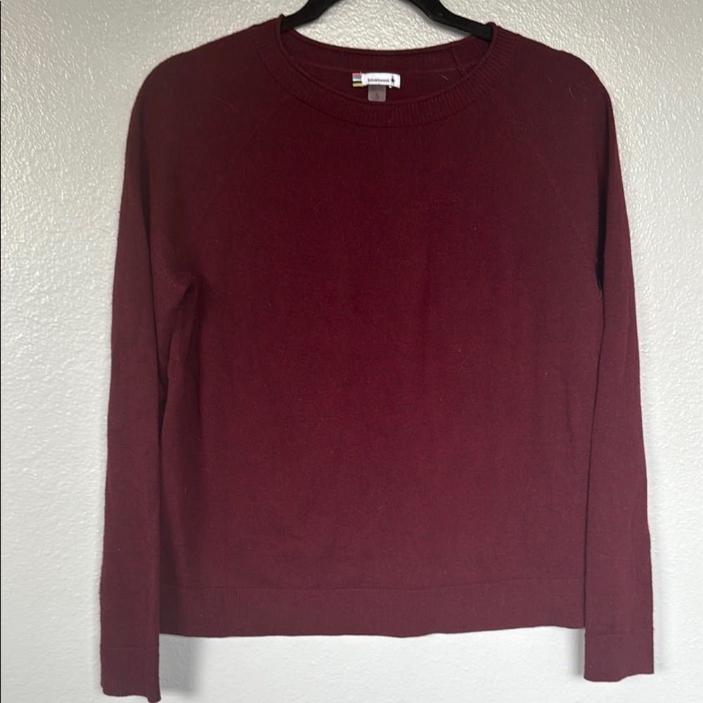 SMARTWOOL small Burgundy Crewneck Sweater